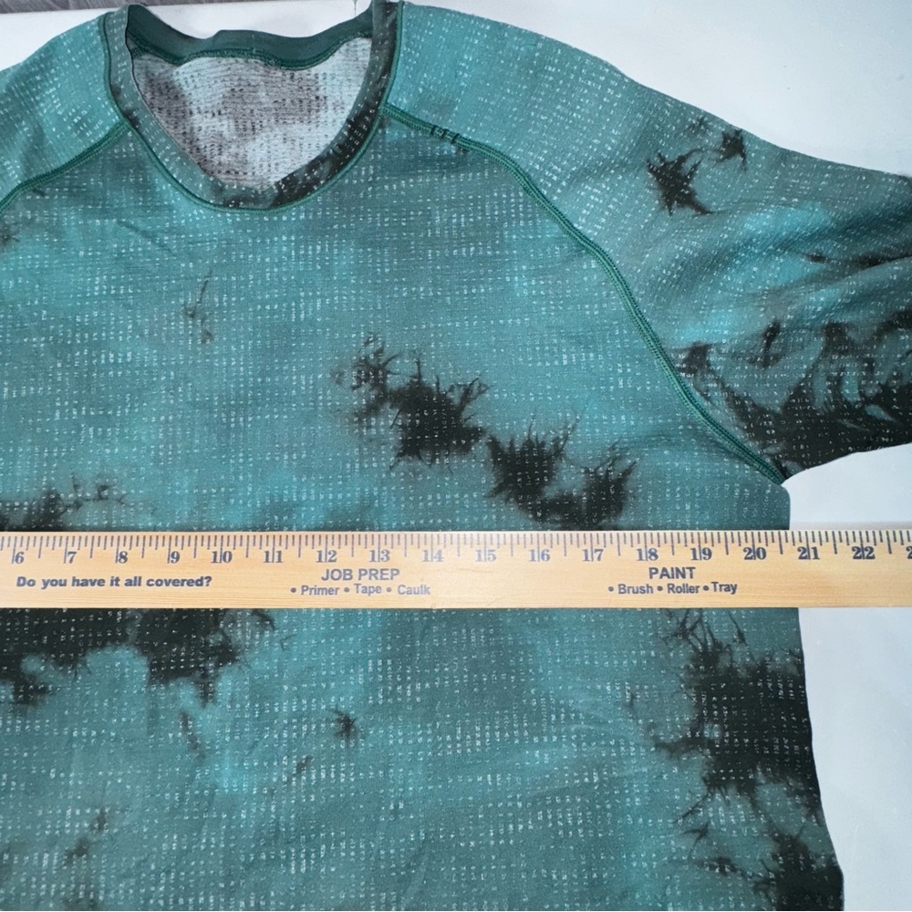 Lululemon Metal Vent Tech Short Sleeve Shirt Sea Green Tie Dye Sz Large Athletic - Picture 5 of 7